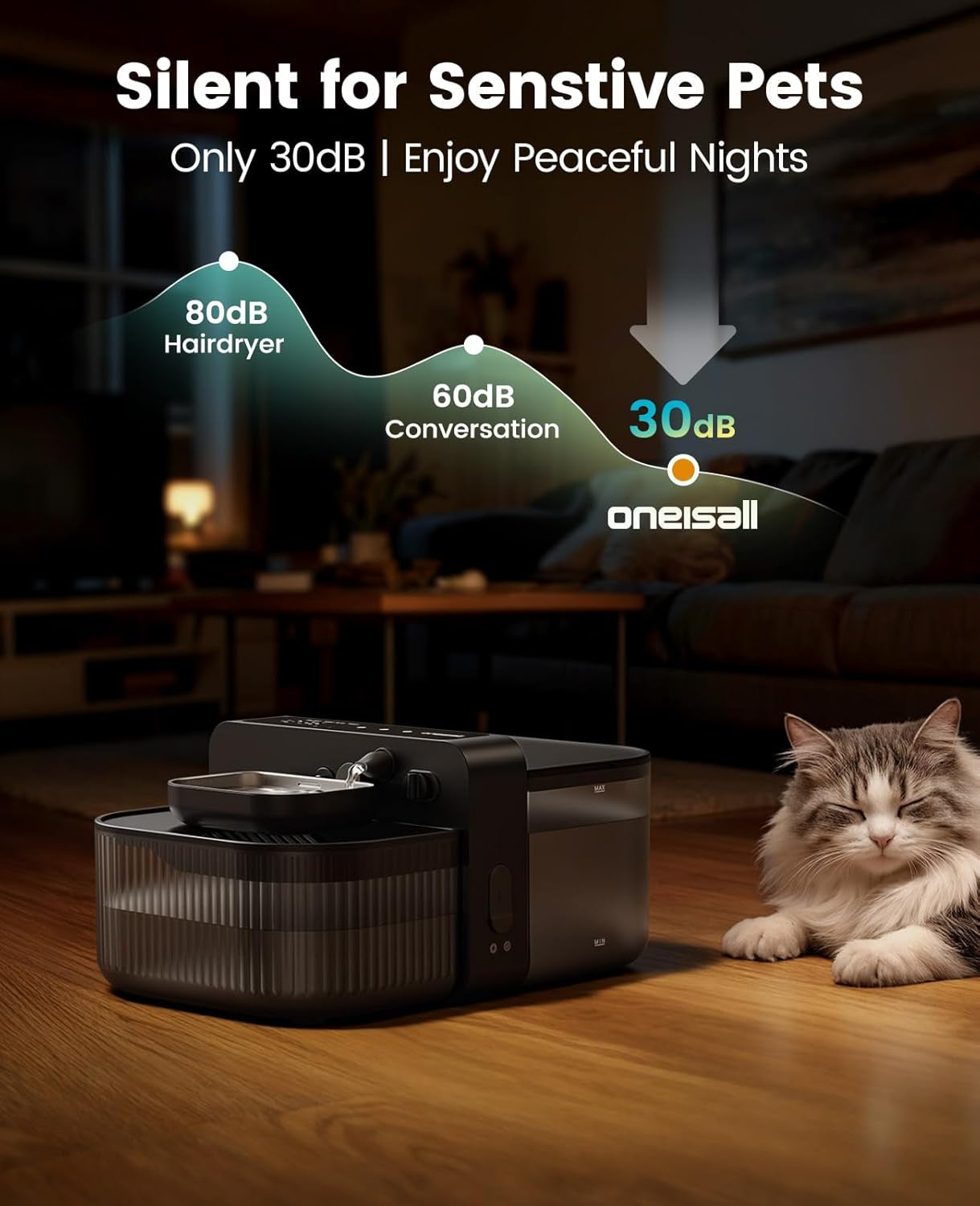 3.5L Wireless Steel Fountain