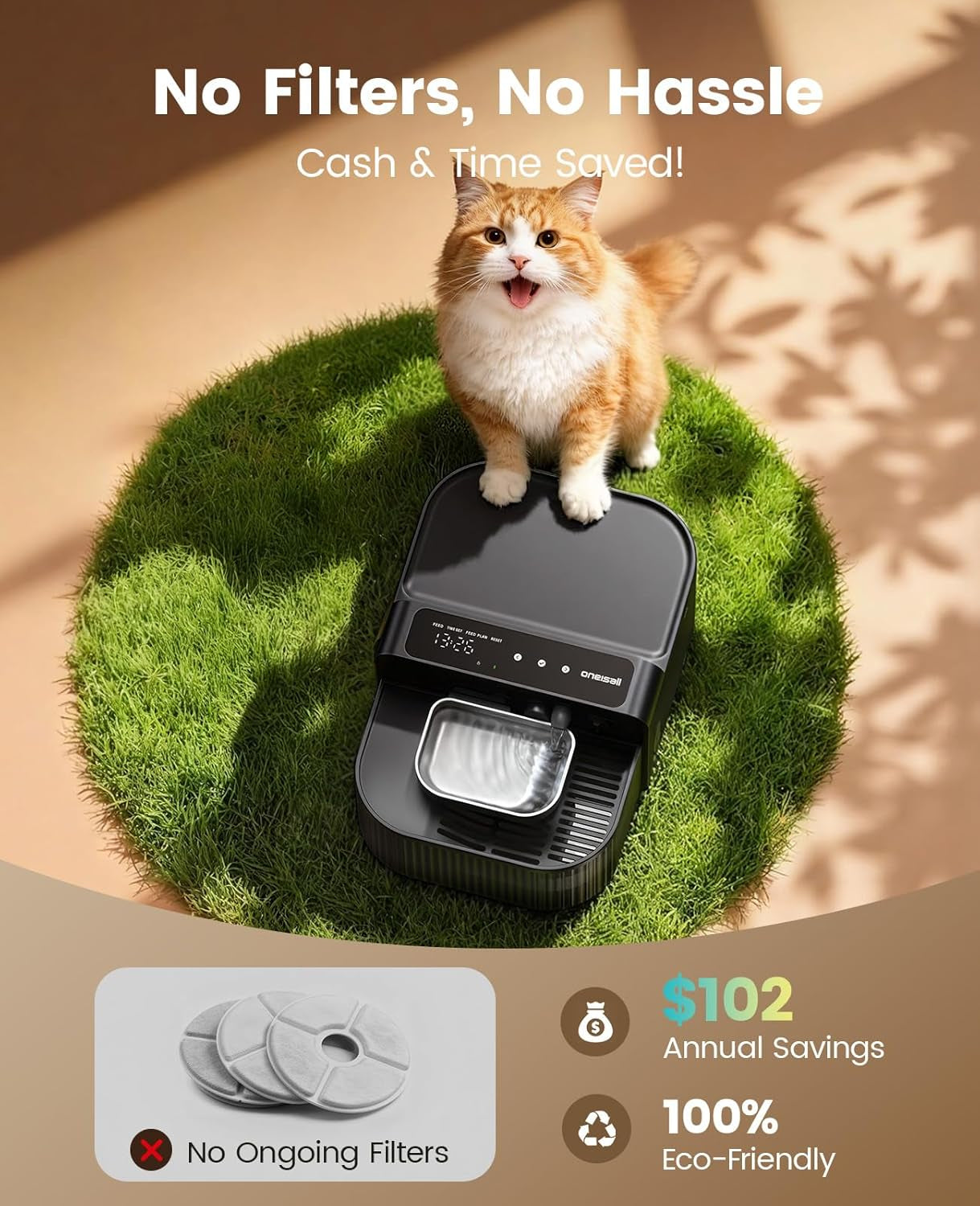 3.5L Wireless Steel Fountain
