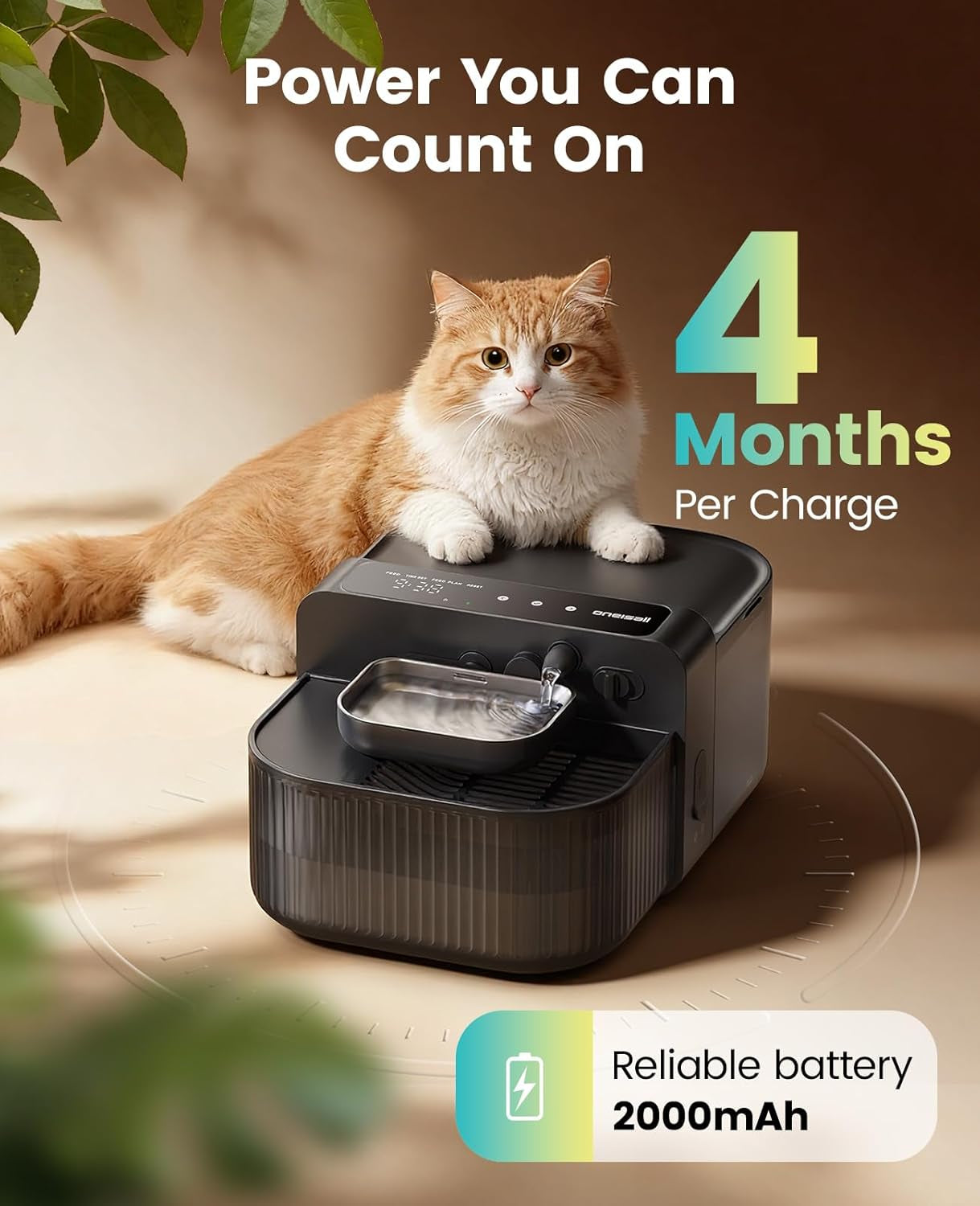 3.5L Wireless Steel Fountain