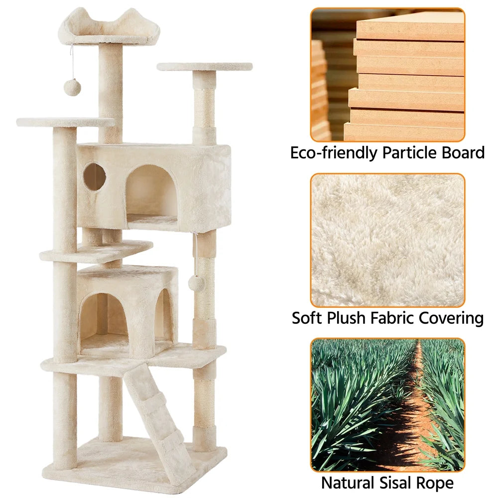 The 70" Double Condo Cat Tower