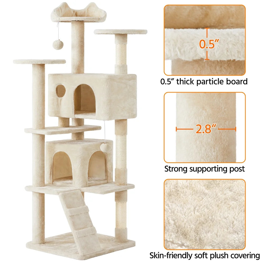 The 70" Double Condo Cat Tower