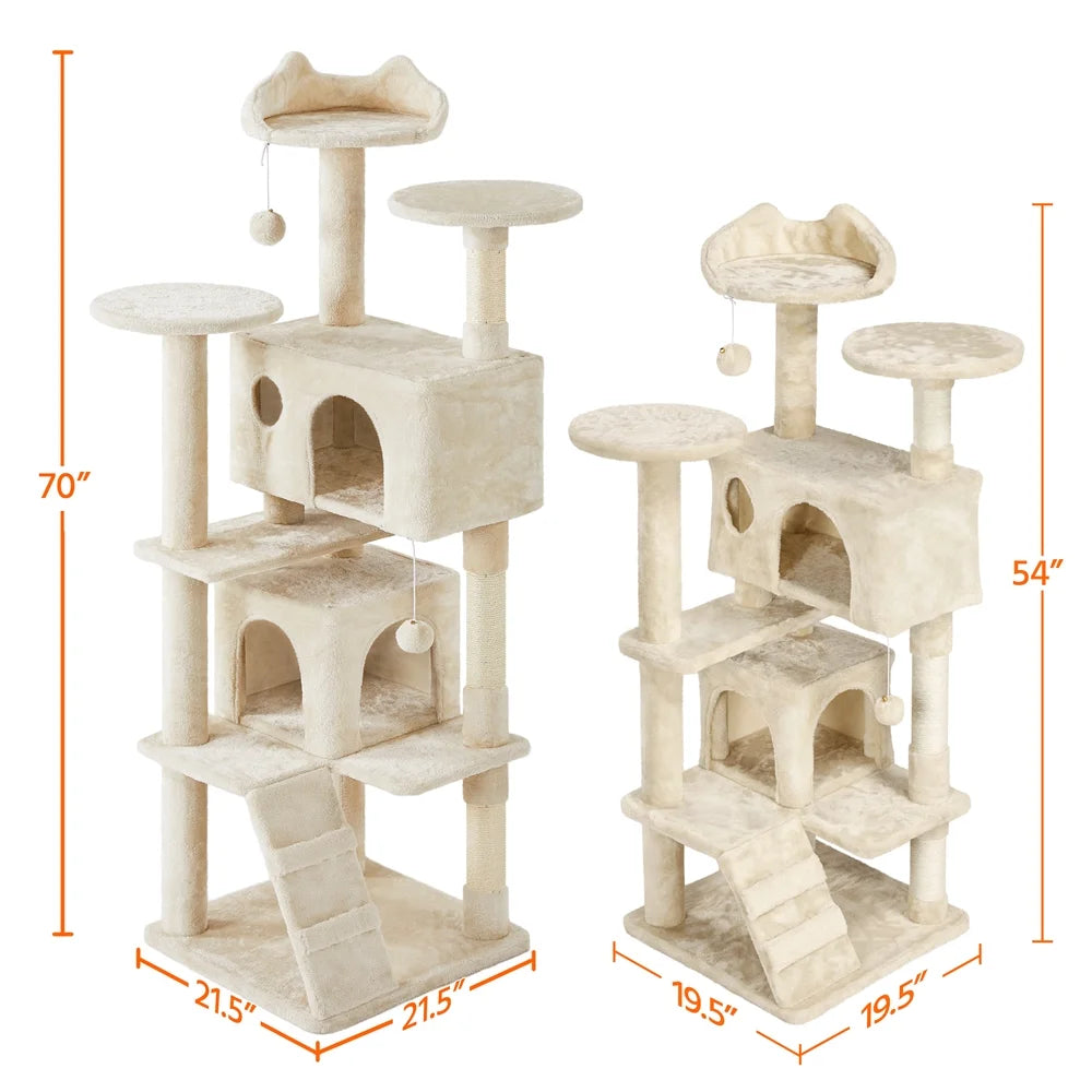 The 70" Double Condo Cat Tower