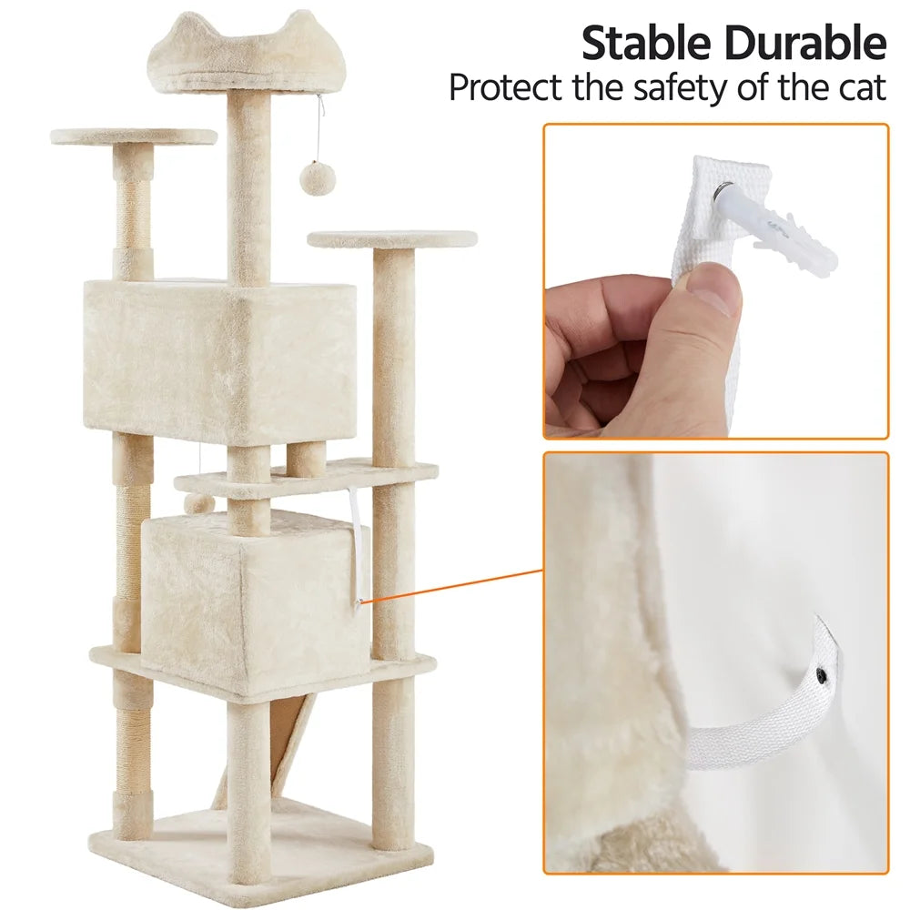 The 70" Double Condo Cat Tower